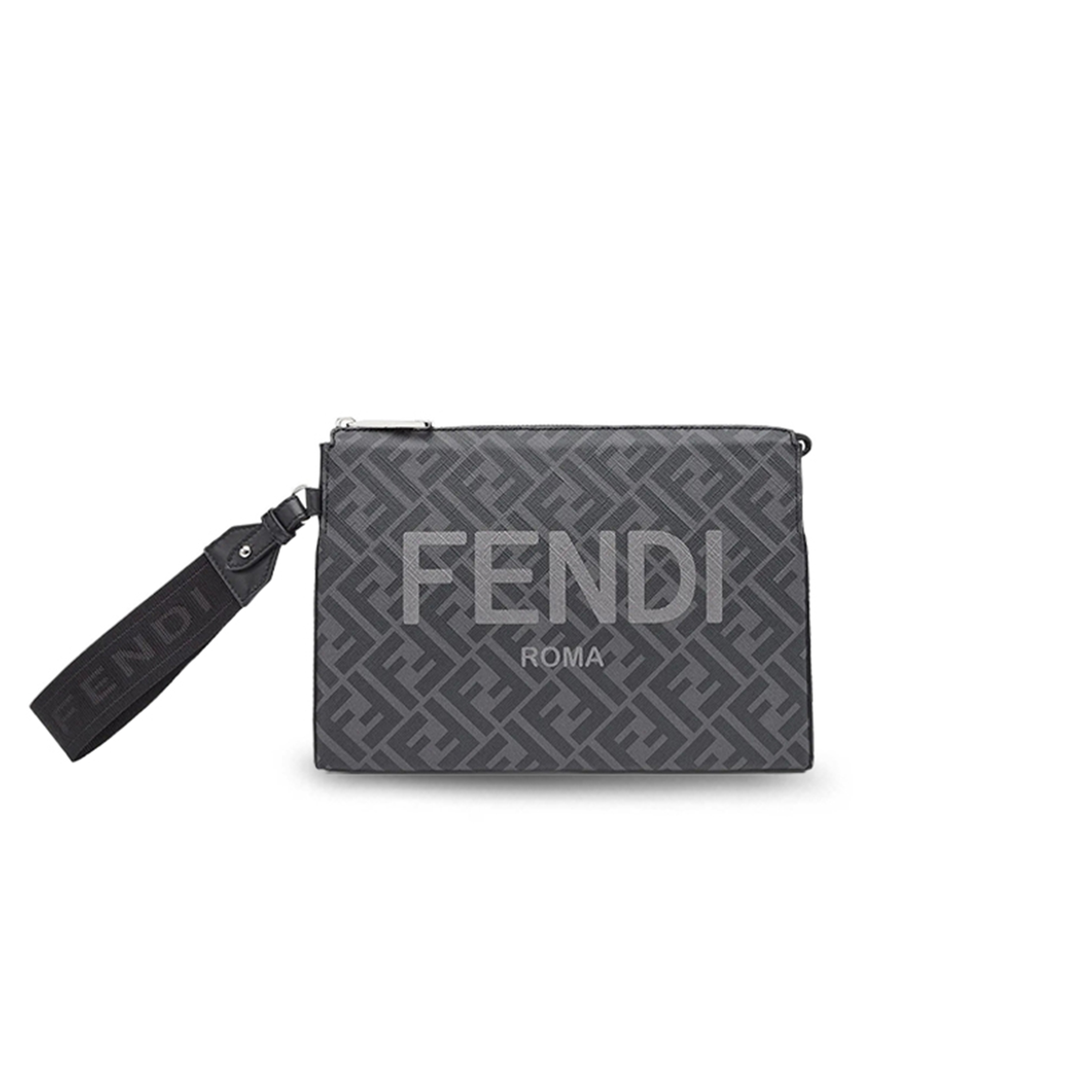 F**di logo-print clutch bag 7va564ajj4f0gxn (26.5*19*5cm)